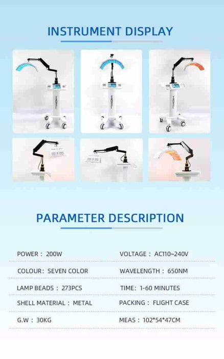 7 Color LED Light Photon Therapy Touch Screen Anti-Aging Skin Care