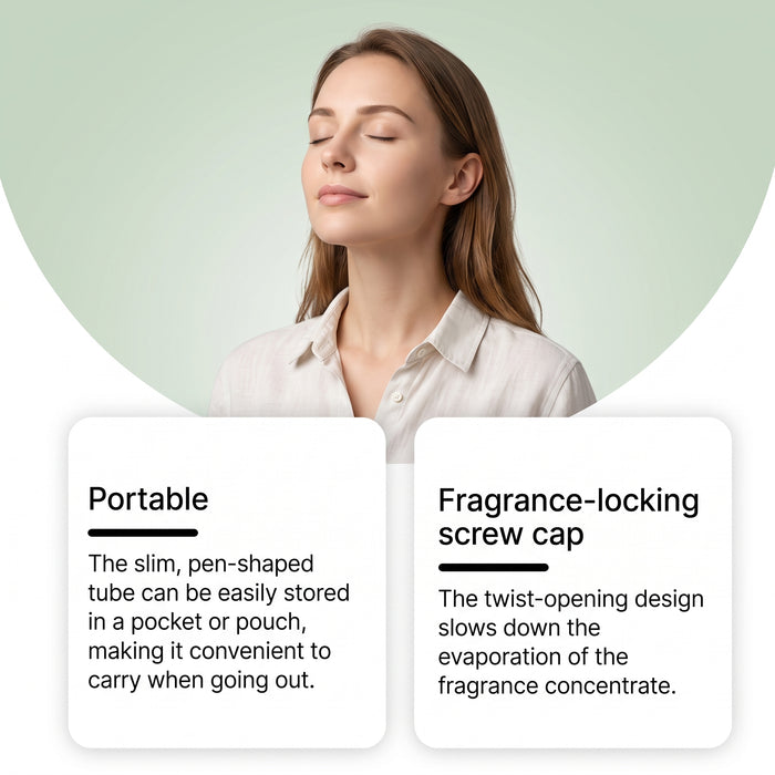4-in-1 Plant Aromatherapy Nasal Inhaler Set - Mint, Citrus, Floral & Herbal Blends (4 x 1.5 ml)