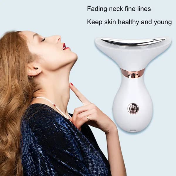 3-in-1 LED Neck Massager – Blue/Green/Red Light Therapy for Wrinkles, Firming & Detox