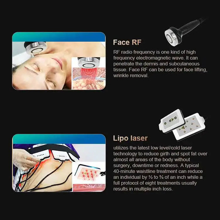 4 IN 1 Fat Freeze Cold Vacuum Cryolipolysis Cryotherapy Weight Loss Slimming Machine Body Sculpting Cavitation RF Machine