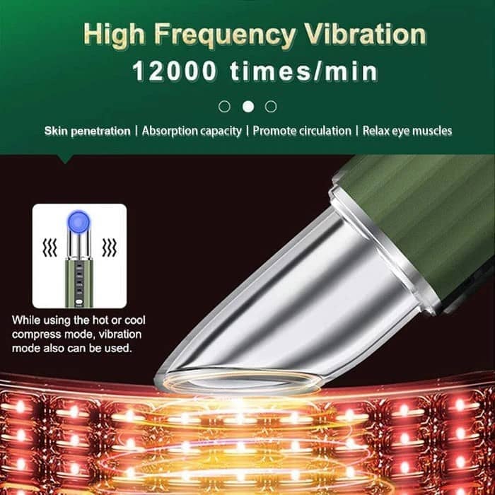 4-in-1 Microcurrent Eye Massager – Cold/Hot Therapy, Vibration & EMS for Wrinkles & Dark Circles
