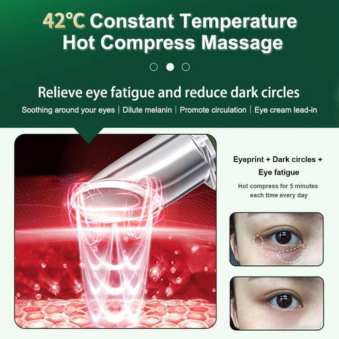 4-in-1 Microcurrent Eye Massager – Cold/Hot Therapy, Vibration & EMS for Wrinkles & Dark Circles
