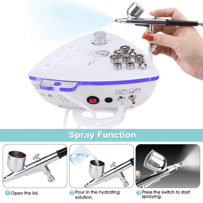 2 in 1 Microdiamond Dermabrasioni Machine Water Spray Skin Care Dermabrasion Peeling Skin Black Head Remove Skin Cleanning Device
