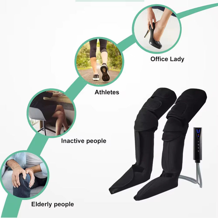Leg Muscle 3-1 Rechargeable Infrared Heat Timing Control Heated Electric Knee Foot Leg Massager Leg Reshape
