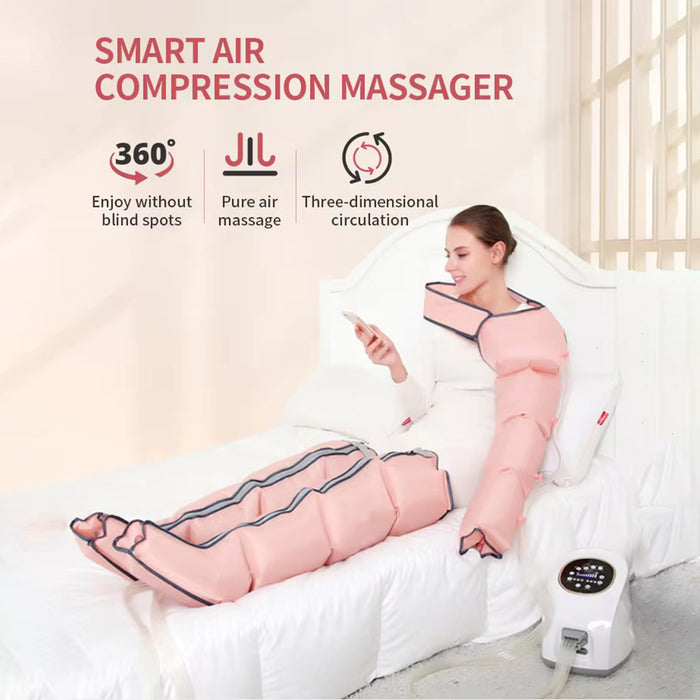 New InfraredHeat Compression Boots Air Massage Pressotherapy Foot Cult Leg Full Body Air Compression Leg Massager
