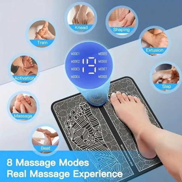 Electric EMS Foot Massager Unlock Relief from Foot Pain Swollen Legs