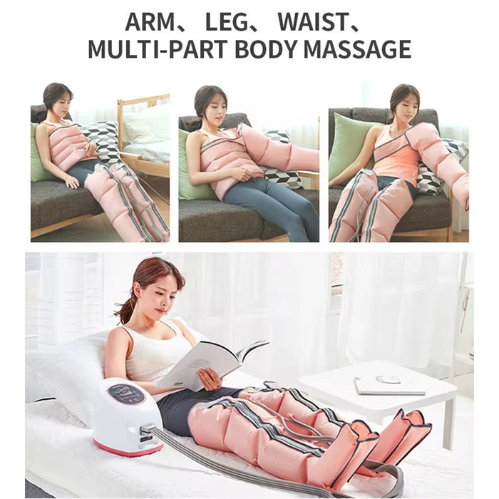 New InfraredHeat Compression Boots Air Massage Pressotherapy Foot Cult Leg Full Body Air Compression Leg Massager