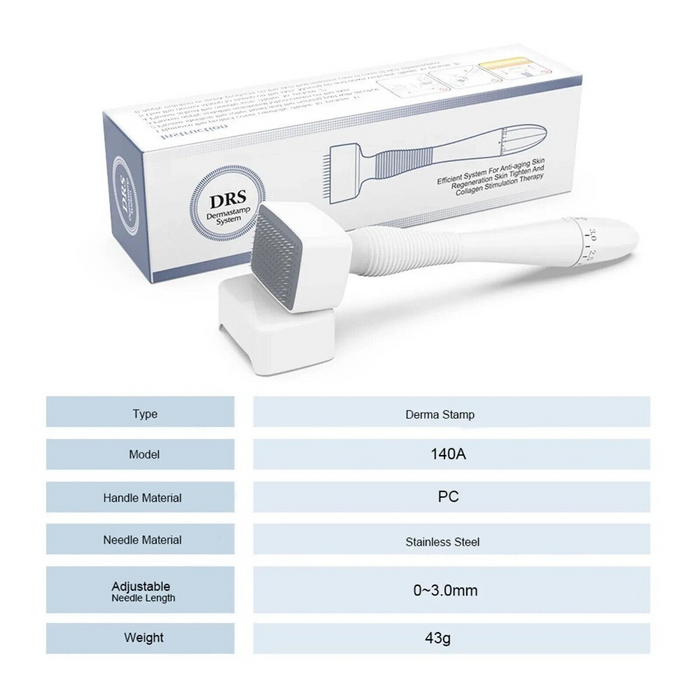 140A Derma Stamp Microneedling Beard Growth Face Adjustable Needle