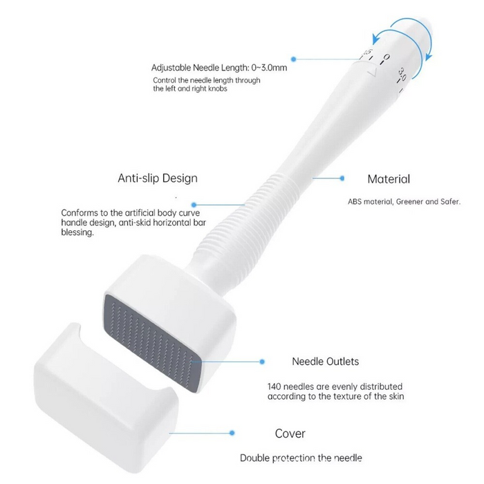140A Derma Stamp Microneedling Beard Growth Face Adjustable Needle