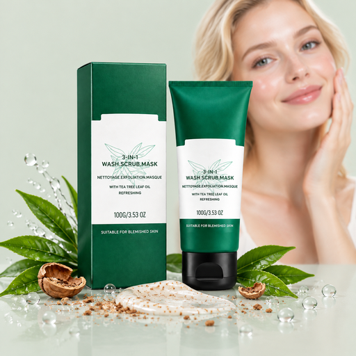 Tea Tree 3-in-1 Mask & Scrub — Cleanser, Exfoliator & Wash-Off Mask (100 g)