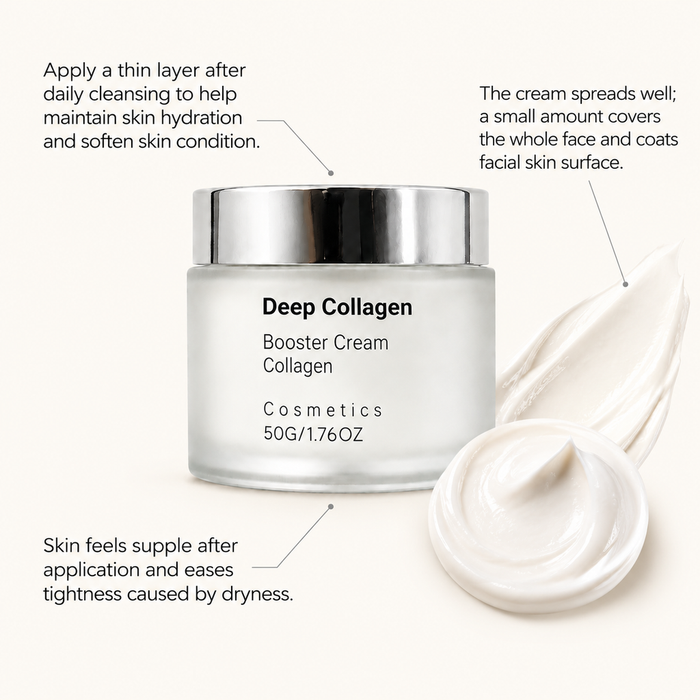 Deep Collagen Booster Cream — Hydrating Face Moisturizer with Allantoin (50 g)