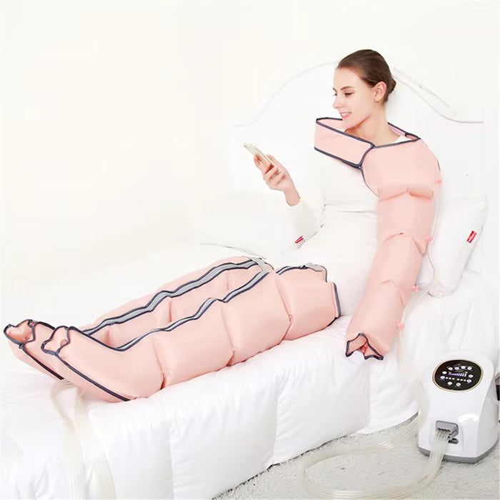 New InfraredHeat Compression Boots Air Massage Pressotherapy Foot Cult Leg Full Body Air Compression Leg Massager