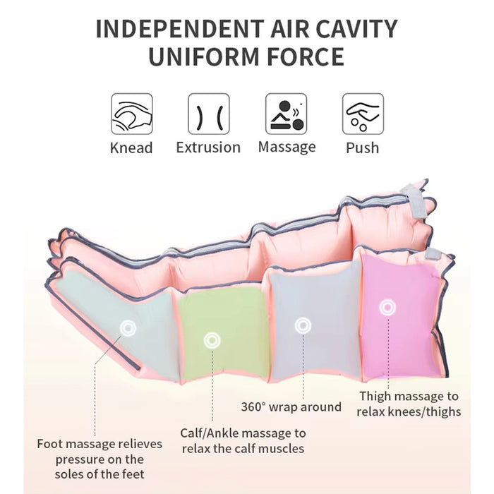 New InfraredHeat Compression Boots Air Massage Pressotherapy Foot Cult Leg Full Body Air Compression Leg Massager