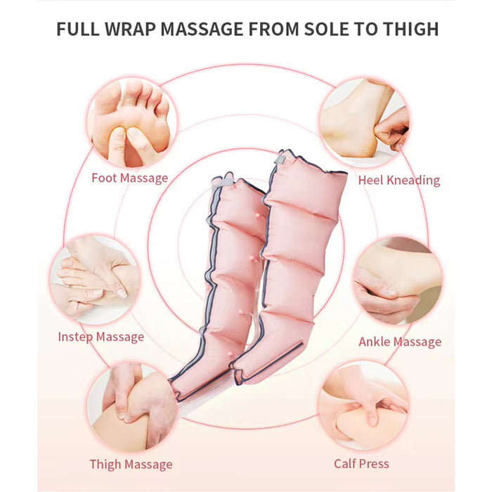 New InfraredHeat Compression Boots Air Massage Pressotherapy Foot Cult Leg Full Body Air Compression Leg Massager