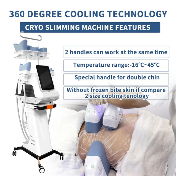 360 Degree 5 Cryo Handles Criolipolisis slimming Beauty Machine Cool Tech Body Sculpting Fat Freezing Machine