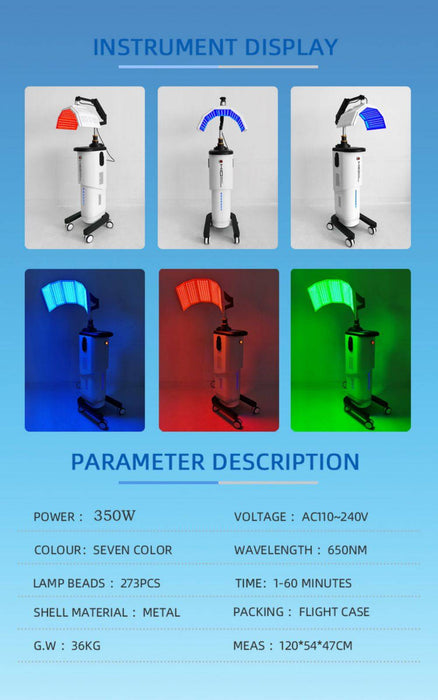 PDT LED Light Therapy 7 Colors Photon Therapy Skin Care Management