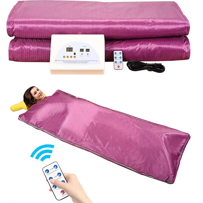 New Advantage Waterproof Far Infrared Sauna Blanket For Body Weight Loss Massage Infrared Sauna Blanket Wireless Control