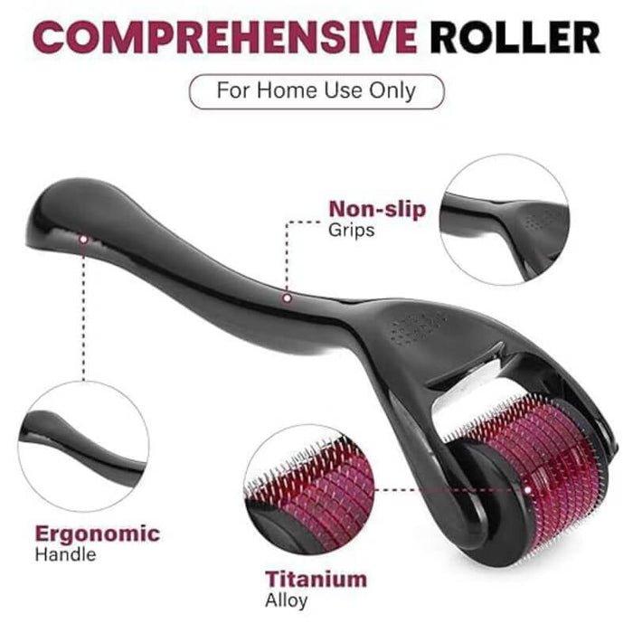 Professional Titanium Micro Needle Roller | At-Home Skin Rejuvenation & Hair Growth | FDA-Certified & Painless